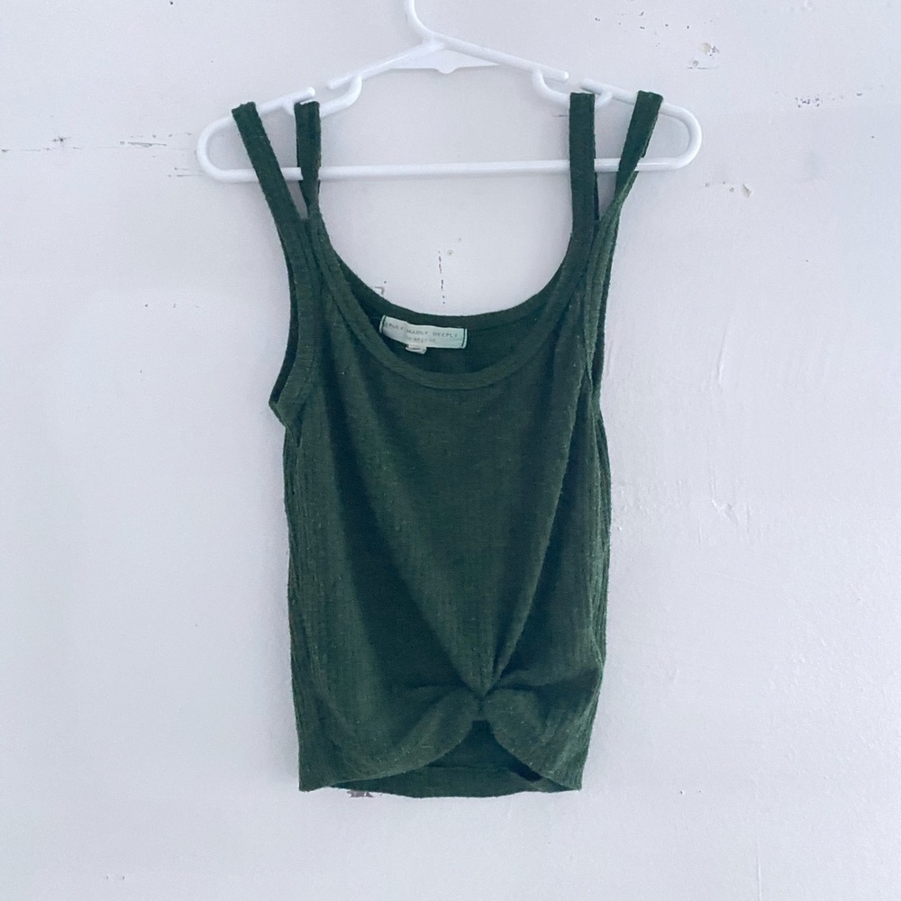 COPY - Urban Outfitters green croped tank top